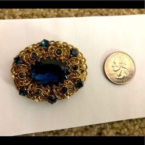 vintage "sapphire" brooch